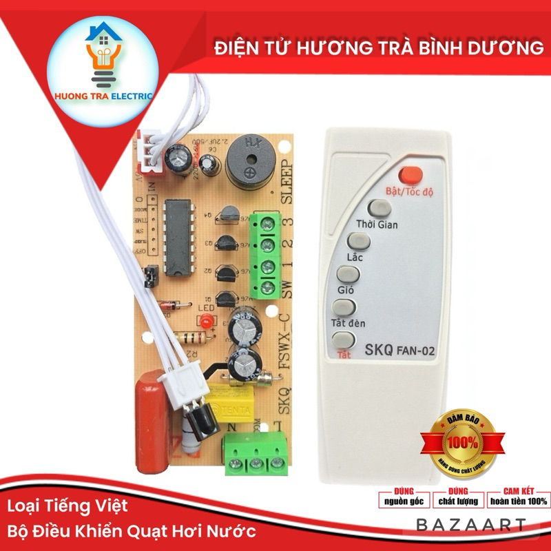 Bộ Điều Khiển Quạt Hơi Nước – Quạt Điều Hòa - Phiên Bản Tiếng Việt Loại Tốt