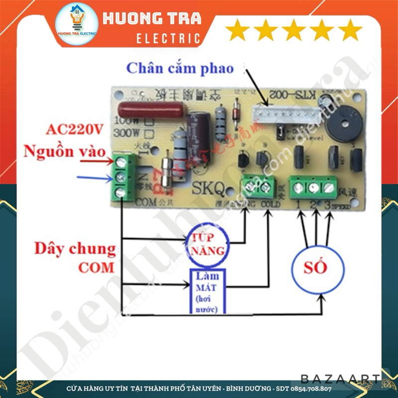 Bộ Điều Khiển Quạt Hơi Nước – Quạt Điều Hòa - Phiên Bản Tiếng Việt Loại Tốt