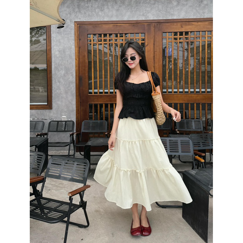 [RÁCH STORE] Váy Dài QC - 1909 - Tầng XB - Dập Gân | Shopee Việt Nam