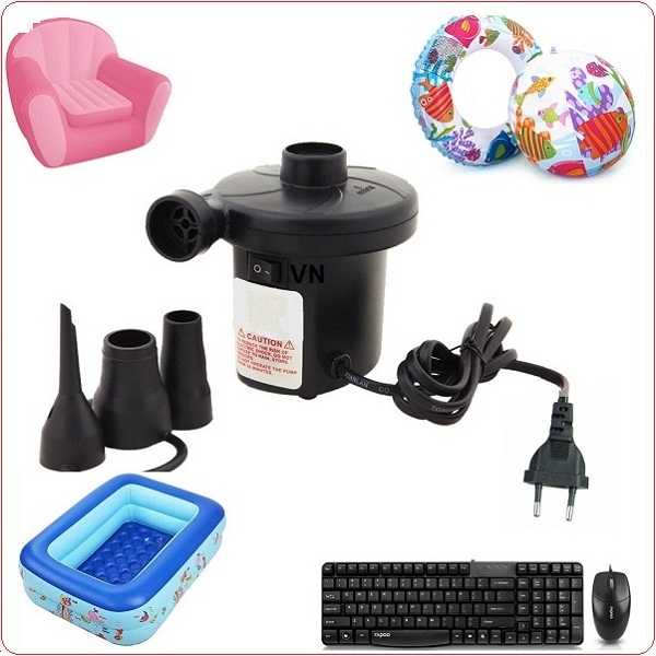 Bơm điện mini 2 chiều bơm và hút kèm phụ kiện cao cấp