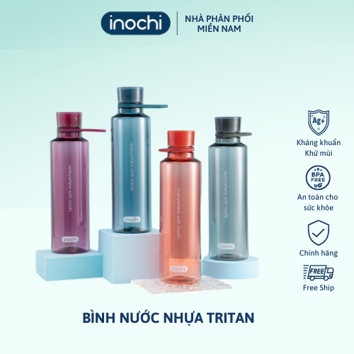 Ảnh Bình nước nhựa tritan INOCHI, bình nước cho bé, không hôi nhựa, chịu nhiệt an toàn, có tay cầm dễ di chuyển. 1