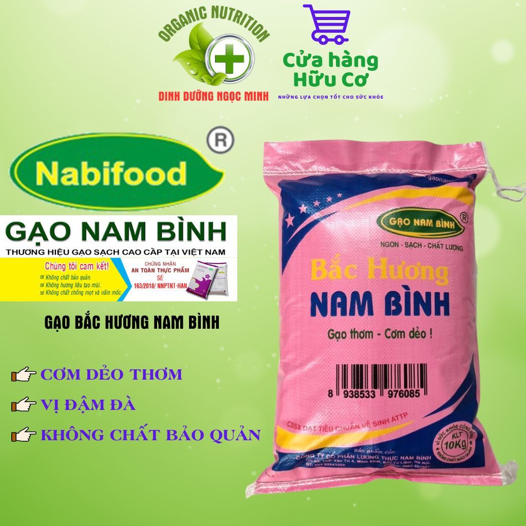 FREE SHIP) Gạo ngon Nam Bình: Tám thơm, Gạo Nhật Japonica