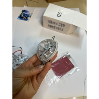 Đèn tia nháy 7 màu gắn gầm xe máy, ô tô, xe tải dùng chung điện 12v và 24v