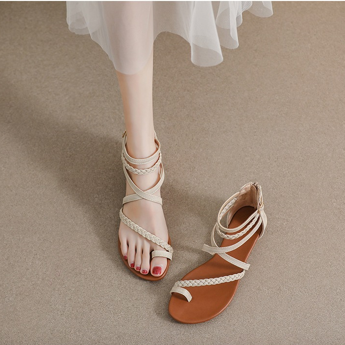 [Chính hãng]Giày sandal chiến binh nữ boho XIANGLV basic sang trọng 1.5cm, sandal nữ xỏ ngón, giày dây LAL01- Laylalay.n