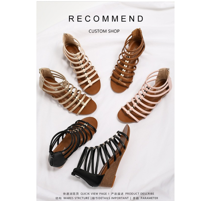[Chính hãng] Giày sandal chiến binh nữ XIANGLV sang trọng basic đế cao 5cm, sandal nữ dây, giày dây LAL04- Laylalay.n