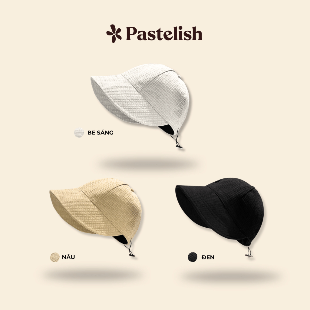Mũ bucket che nắng dáng lưỡi trai Hàn Quốc - Pastelish - có dây rút tiện lợi - Hat phong cách thời trang trendy unisex