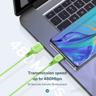 Cáp Sạc Nhanh TYPE C - 3A Topk Silicone Mềm Dẻo
