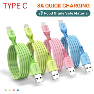 Cáp Sạc Nhanh TYPE C - 3A Topk Silicone Mềm Dẻo