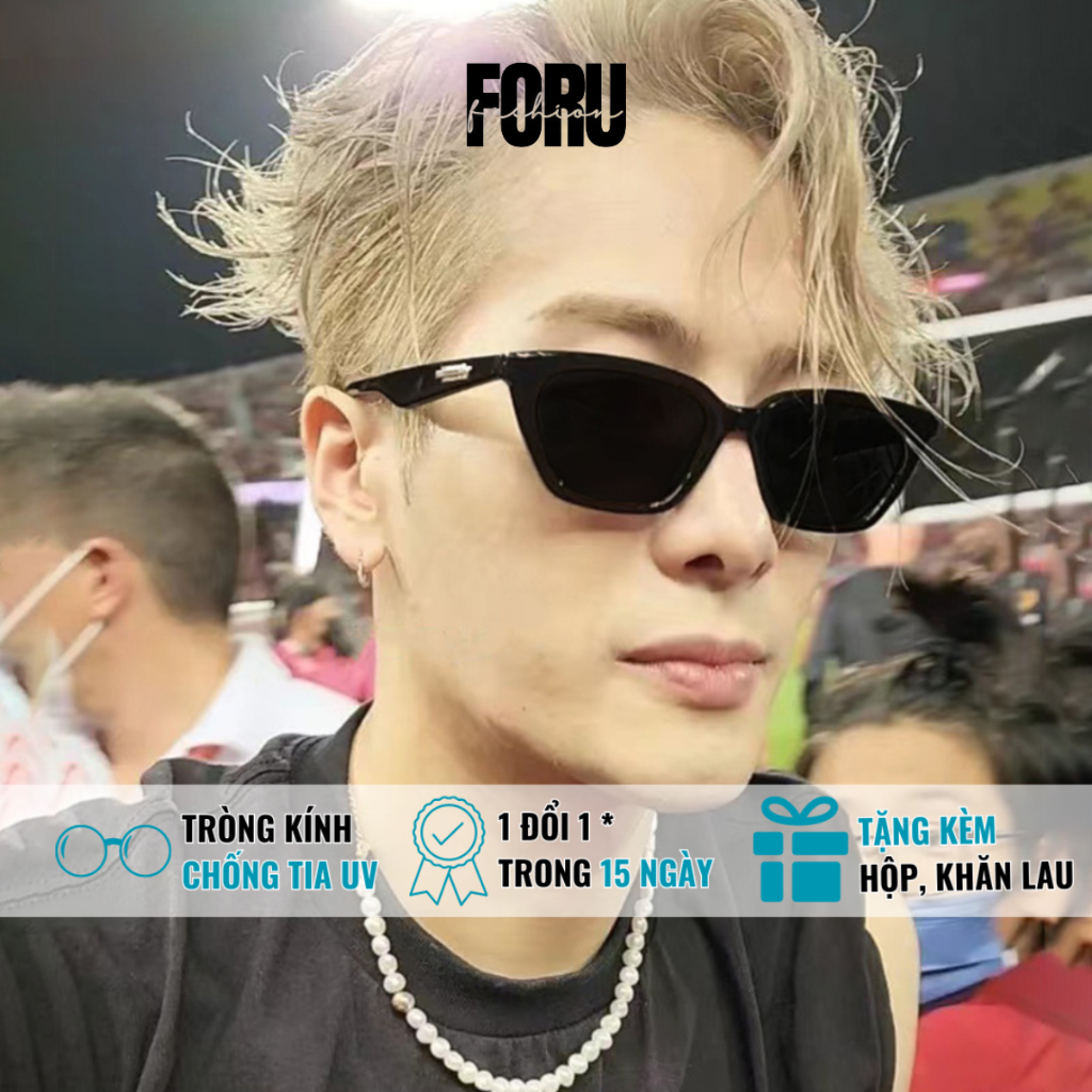 Kính mát mắt mèo thời trang Foru màu đen, kính râm Y2K chống tia UV cho ...