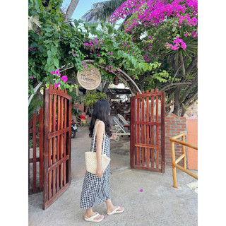 Đầm dây caro Midi dress thiết kế Ma Vie