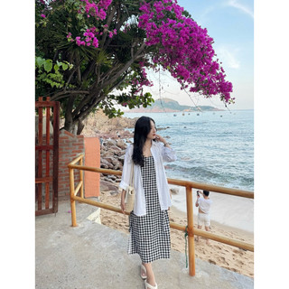 Đầm dây caro Midi dress thiết kế Ma Vie