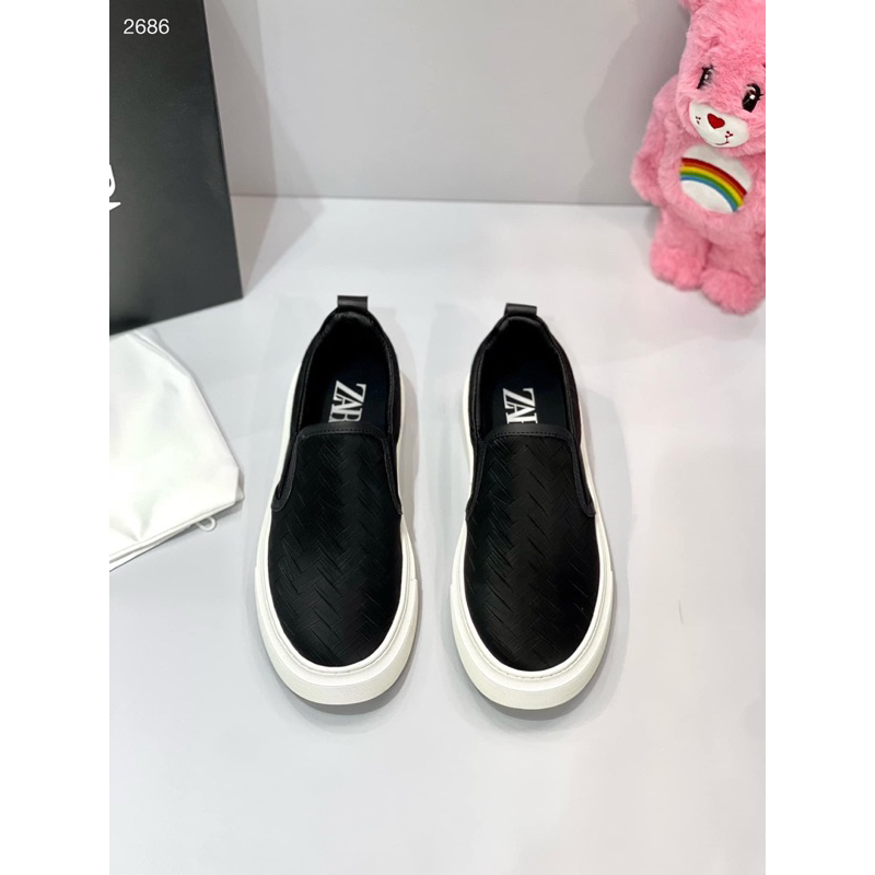 ⚡️[Hight Quality] Giày Za.ra Black Sneakers - Điểm Nhấn Họa Tiết Đan Chéo Cao Cấp - Full Box Qccc Hottrend