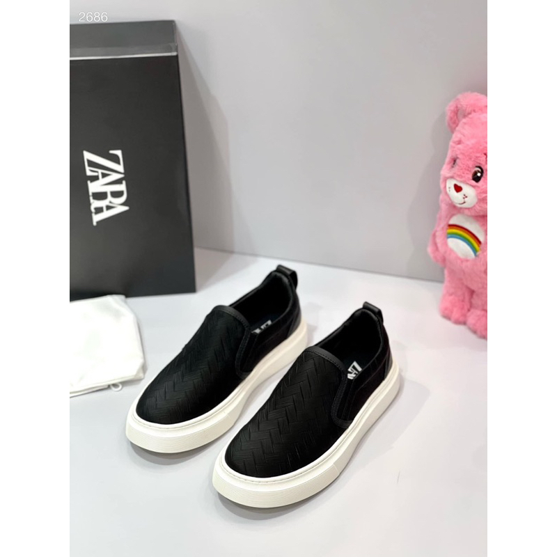 ⚡️[Hight Quality] Giày Za.ra Black Sneakers - Điểm Nhấn Họa Tiết Đan Chéo Cao Cấp - Full Box Qccc Hottrend