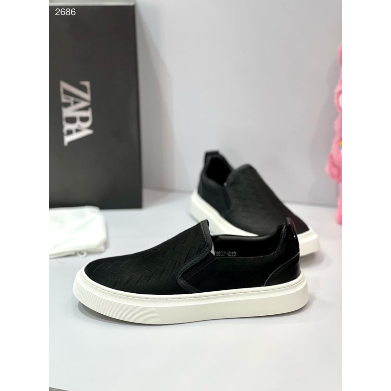 ⚡️[Hight Quality] Giày Za.ra Black Sneakers - Điểm Nhấn Họa Tiết Đan Chéo Cao Cấp - Full Box Qccc Hottrend