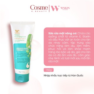 Sữa Rửa Mặt Nâng Cơ Wskin Power Rejuvenation Vitamin E + Elastin + Collagen