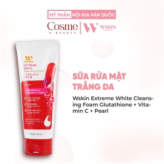 Sữa Rửa Mặt Trắng Da Wskin Extreme White Glutathione Pearl Vitamin C