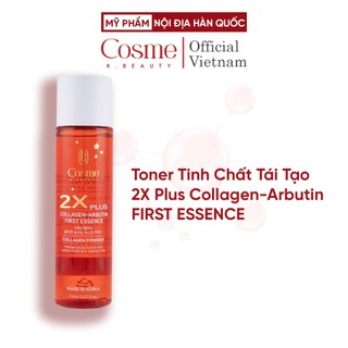 Toner tinh chất tái tạo làm trắng da COSME 2X Plus Collagen Arbutin First Essence