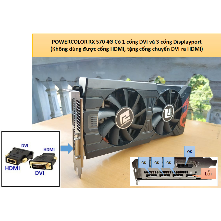 Card màn hình Powercolor RX 570 8G Red Dragon | Shopee Việt Nam