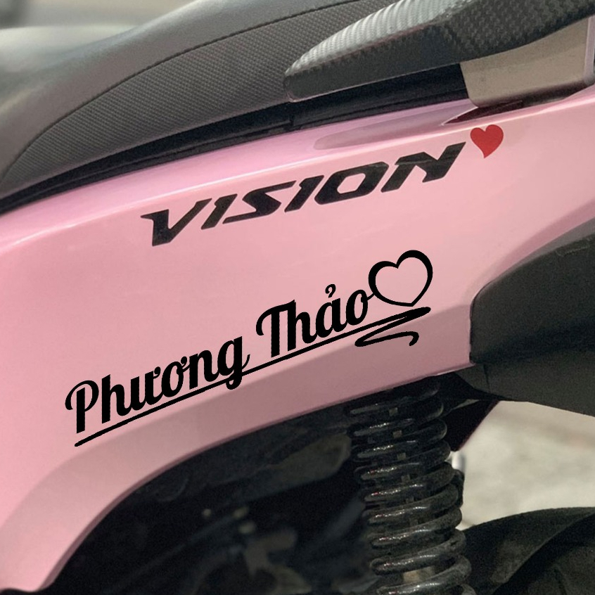 Tem dán xe độc đáo theo tên, In tên tem dán xe chữ ký, tem dán xe chữ ...