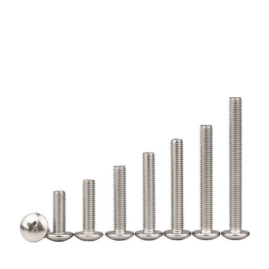 (INOX201) 50 cái M3-M6 vít pake đầu dù thân bulong inox201 M3-M6