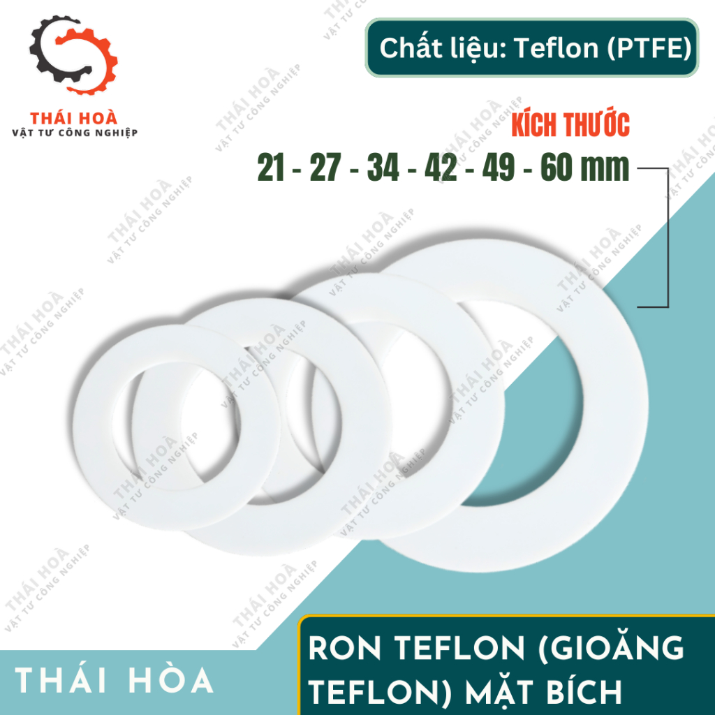Ron TEFLON mặt bích DN15 DN20 DN25 DN32 DN40 DN50 | Shopee Việt Nam
