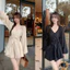 Bộ Đồ Đi Chơi Bigsize Áo Thun Tay Dài Vạt Xòe Kèm Quần Đùi Lưng Thun Nữ Tính Vải Xốp Đũi Mềm Mỏng SET91