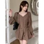 Bộ Đồ Đi Chơi Bigsize Áo Thun Tay Dài Vạt Xòe Kèm Quần Đùi Lưng Thun Nữ Tính Vải Xốp Đũi Mềm Mỏng SET91