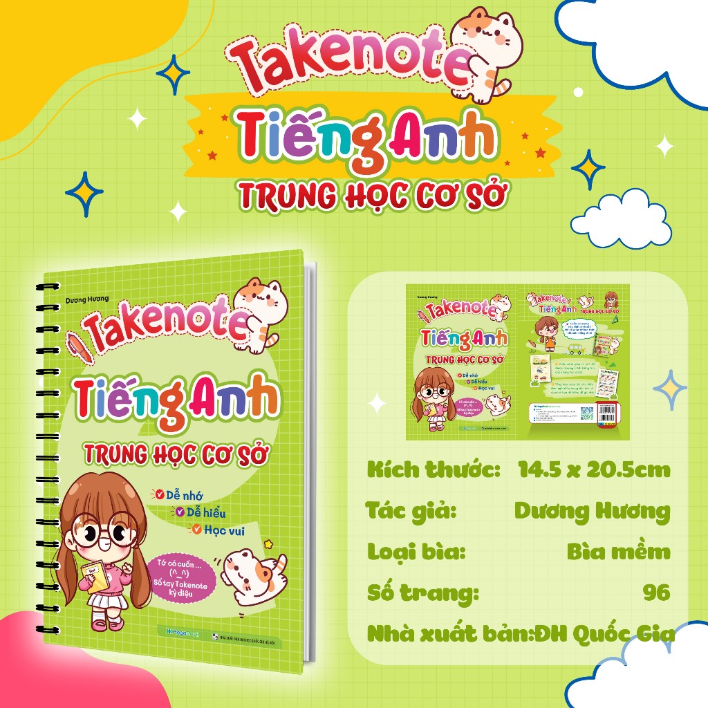Ảnh Sổ Tay Takenote Tiếng Anh Trung Học Cơ Sở (Gáy lò xo) 3