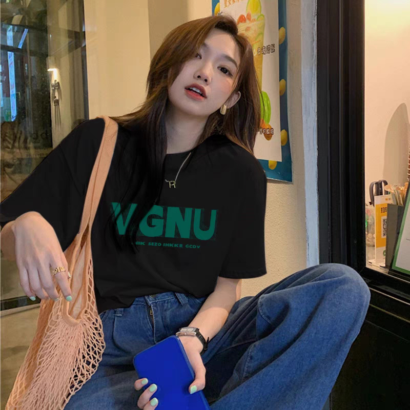 Áo Thun Bigsize Nữ Tay Ngắn Phom Rộng Cá Tính Vải Cotton Mát Dễ Chịu Phù Hợp 4 Mùa A59