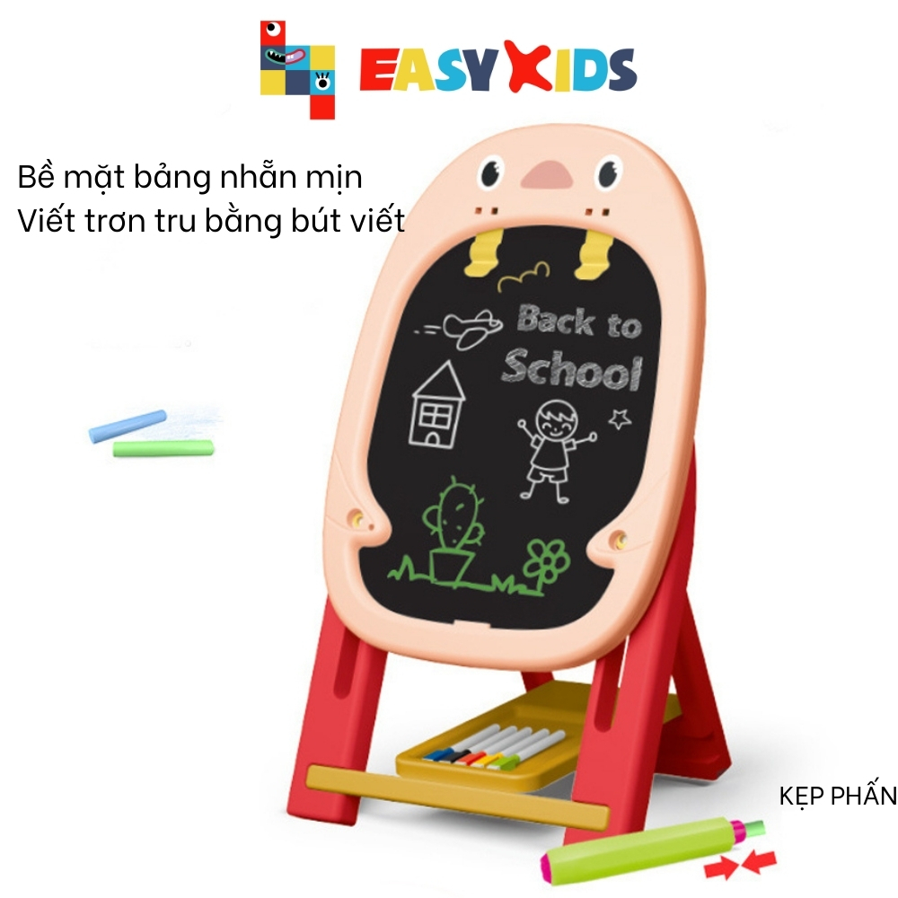 Bảng Vẽ Bảng Viết Trẻ Em Từ Tính Đa Năng Hai Mặt Có Giá Đỡ Kèm Nhiều Phụ Kiện Phấn, Bút Màu