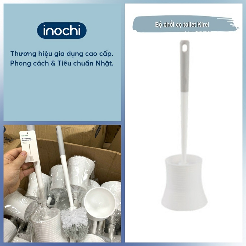 Bộ chổi cọ toilet Kirei tiêu chuẩn Nhật - chính hãng INOCHI