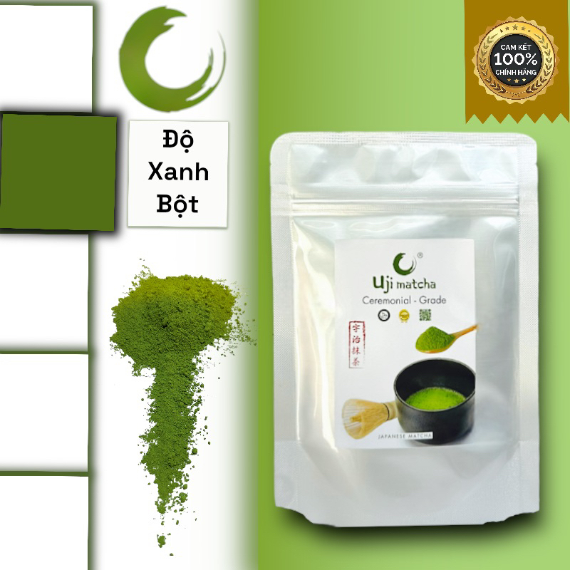 Bột trà xanh Matcha Ceremonial Grade nguyên chất túi zip 500g | Shopee ...