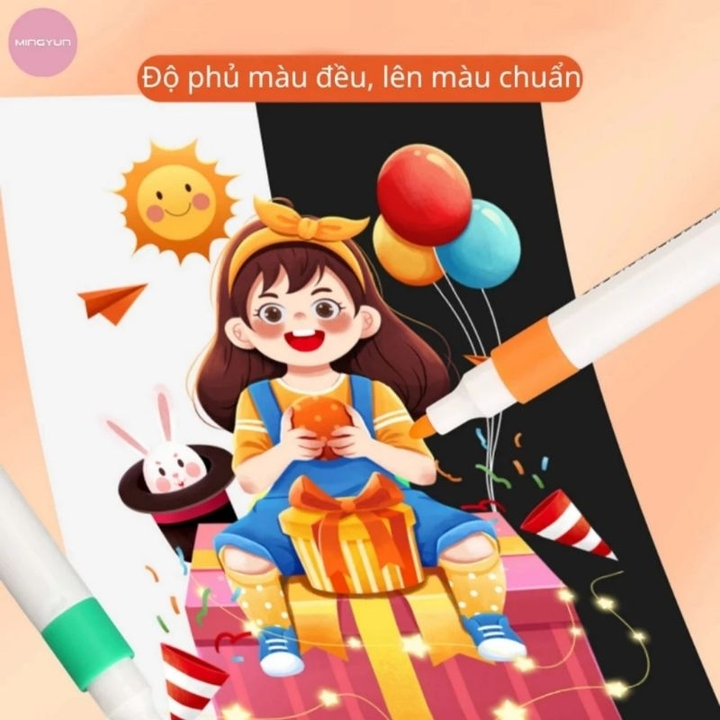 Bút 12 24 36 48 60 80 Màu Acrylic Marker  Cao Cấp Màu Sắc Tươi Sáng Cho Bé Sáng Tạo - Đồ Chơi Cho Bé PUKAPI