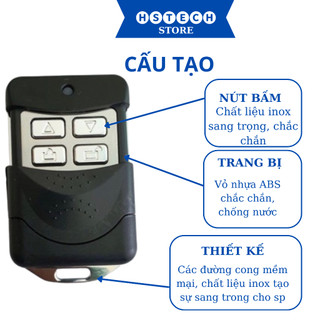 {Gò Vấp} Remote điều khiển cửa cuốn YH HStech học lệnh inox cao cấp tần số 433Mhz bảo hành 1-1