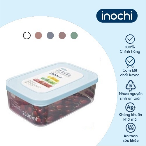 Hộp nhựa thực phẩm CHỮ NHẬT Inochi Hokkaido 500ml-750ml-1000ml-1500ml-2000ml-2500ml an toàn sức khỏe