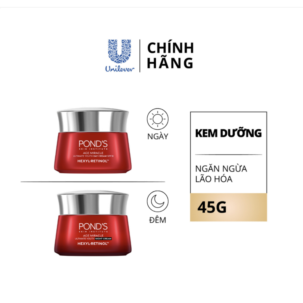 Kem Chống Lão Hóa Cao Cấp Pond's Age Miracle 45g