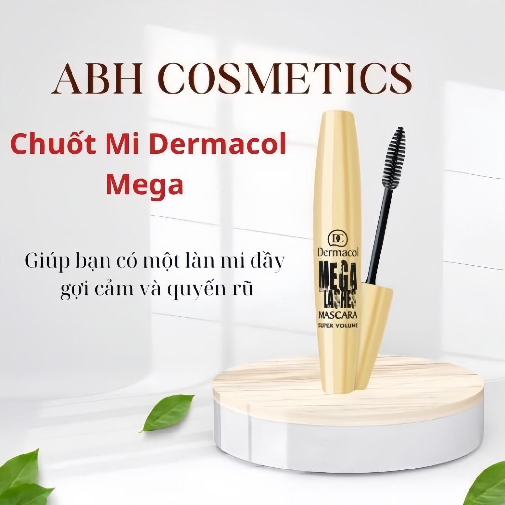 Chuốt Mi Dermacol Mega Lashes Mascara – Super Volume – Black 13ml - AHB Cosmetics