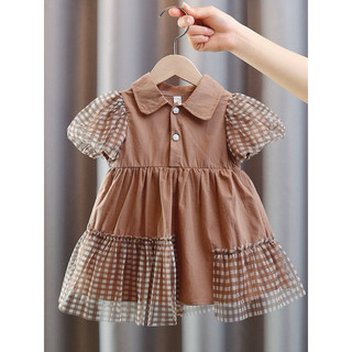 Váy bé gái xinh mẫu mùa hè mới 2024 Váy thô cottn trơn cho bé gái D955