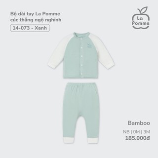 La pomme SS2024 Set sơ sinh La pomme ngộ nghĩnh - màu xanh cho bé
