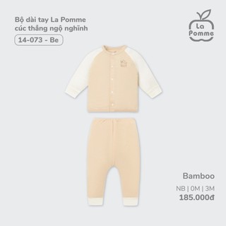 La pomme SS2024 Set sơ sinh La pomme ngộ nghĩ - màu be cho bé