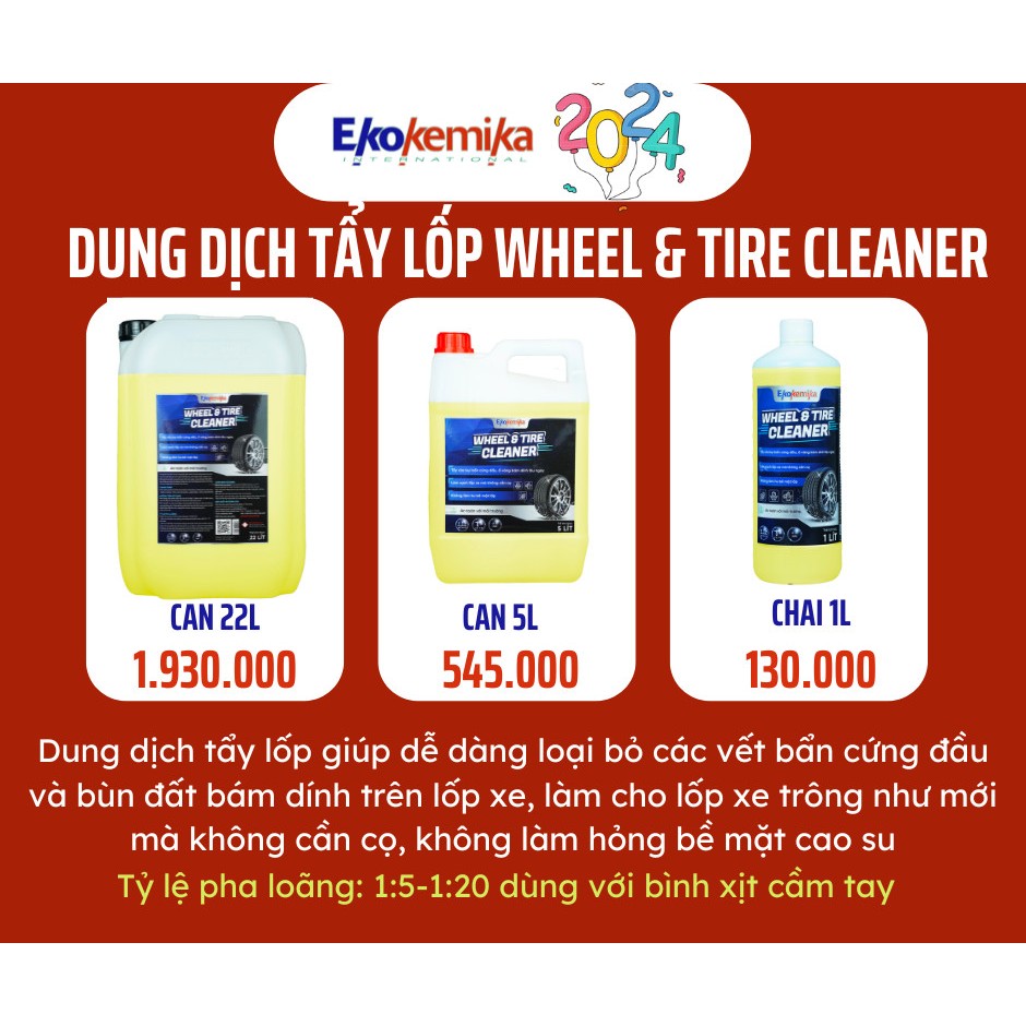 DUNG DỊCH TẨY LỐP XE EKOKEMIKA WHEEL&TIRE CLEANER