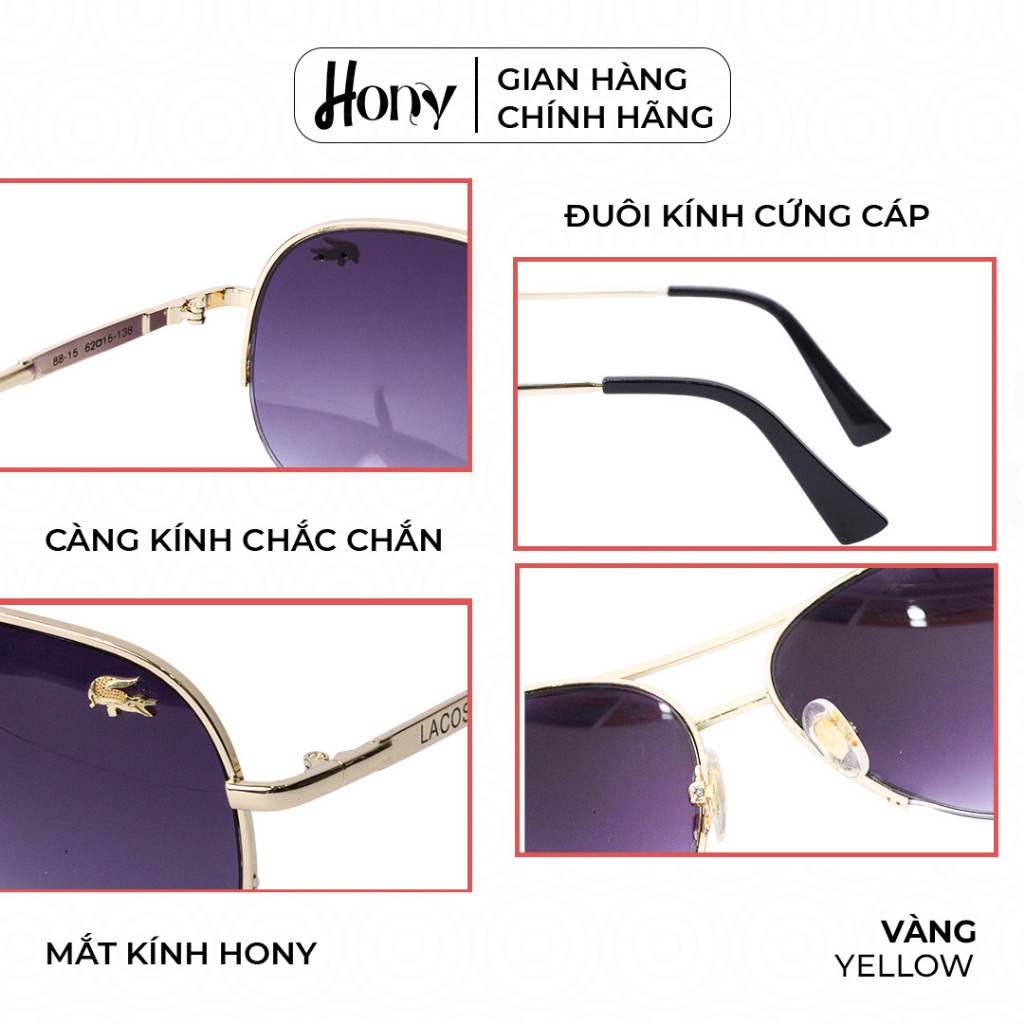 Kính râm Nam thời trang HONY, tròng nửa viền thời trang