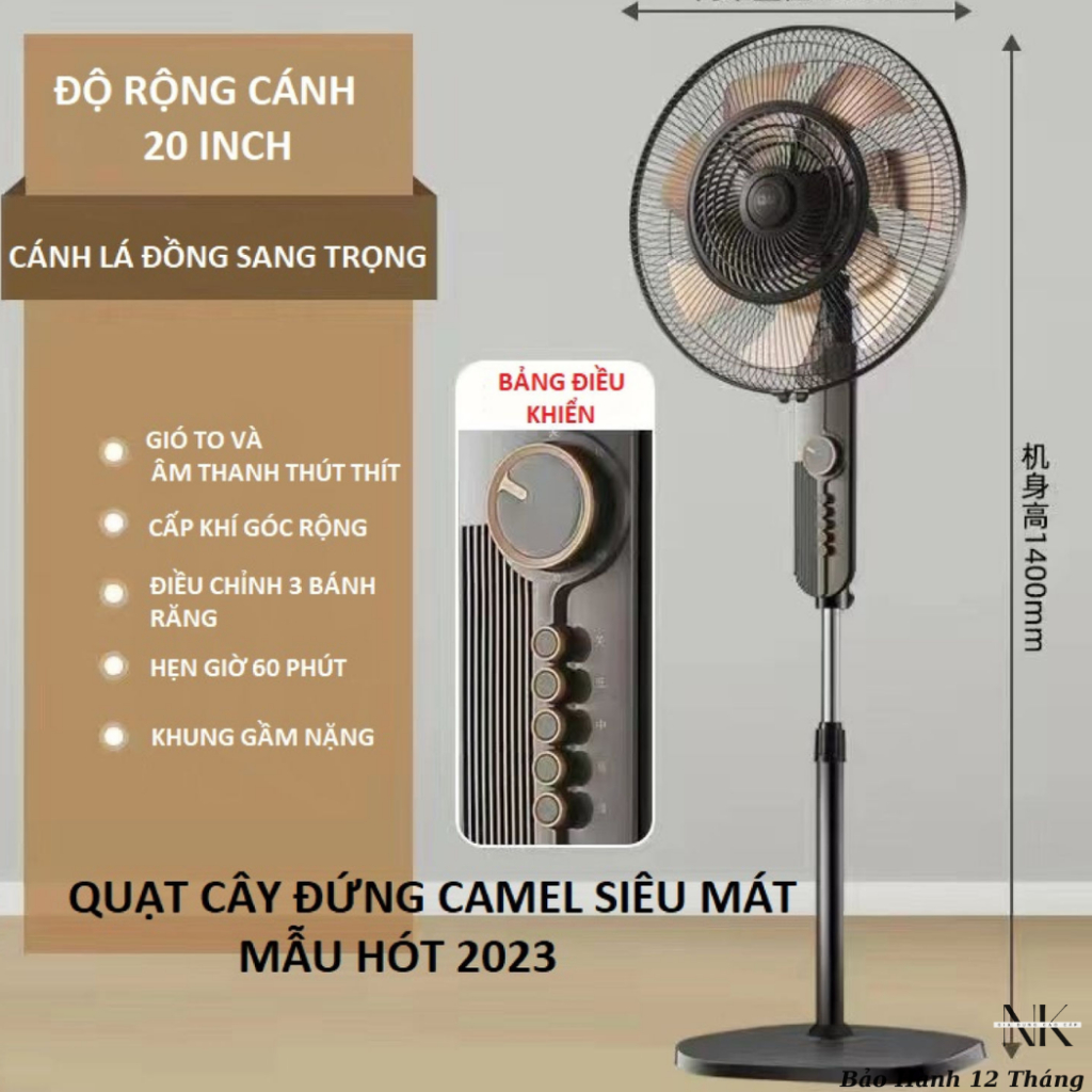 Quạt Điện - Quạt Cây Đứng CAMEL Chính Hãng Công Suất 60W 4 Tốc Độ Gió ...