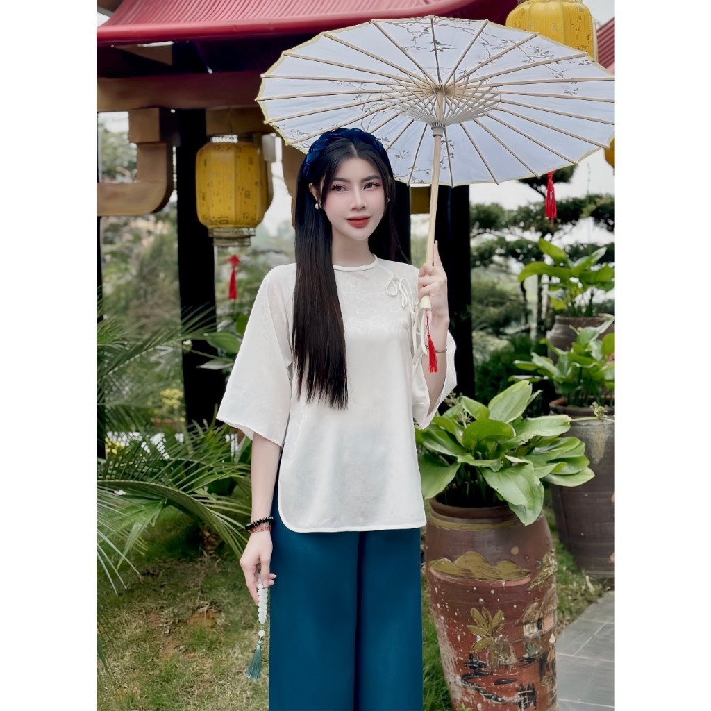 Pháp phục đi chùa, Mã quần lụa lẻ cao cấp- Tịnh Tâm 13