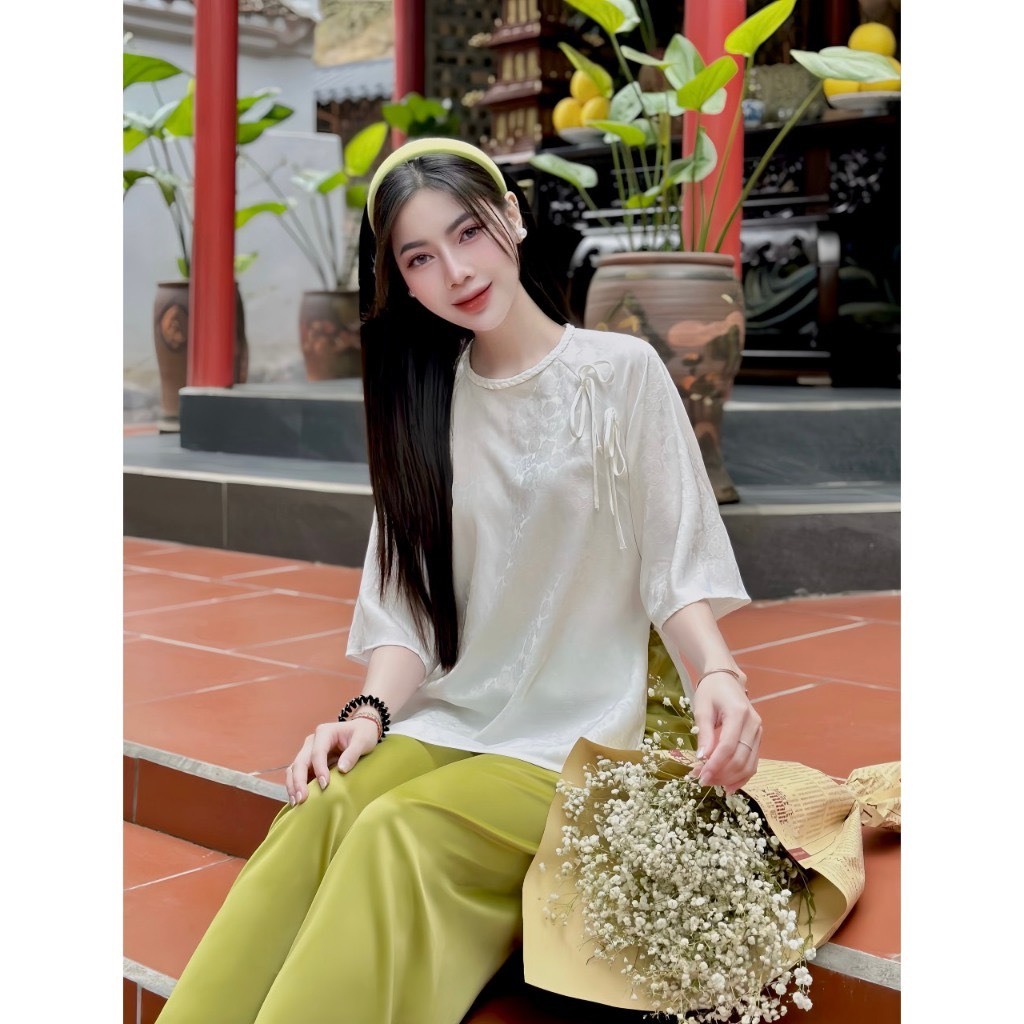 Pháp phục đi chùa, Mã quần lụa lẻ cao cấp- Tịnh Tâm 13