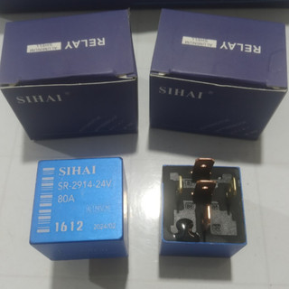 Rơ le 5 chân 80A Sihai chính hãng điện 12v và 24v vỏ nhôm.