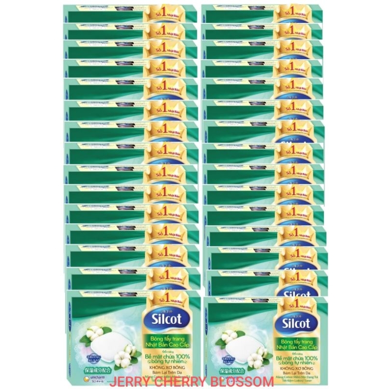 1 thùng 30 hộp bông tẩy trang Silcot Cao cấp 66 miếng/hộp hoặc cơ bản 82 miếng