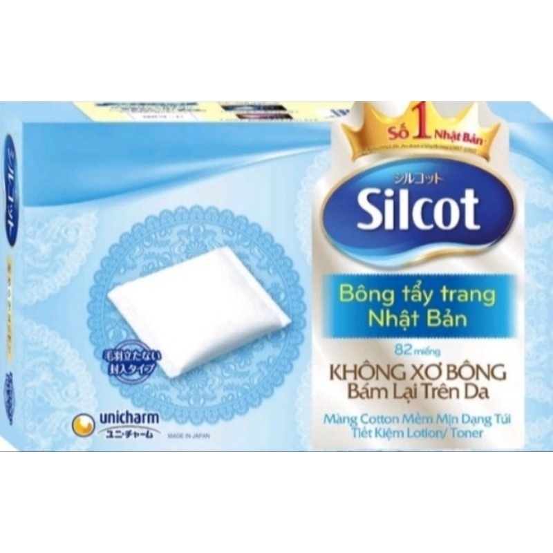 1 thùng 30 hộp bông tẩy trang Silcot Cao cấp 66 miếng/hộp hoặc cơ bản 82 miếng