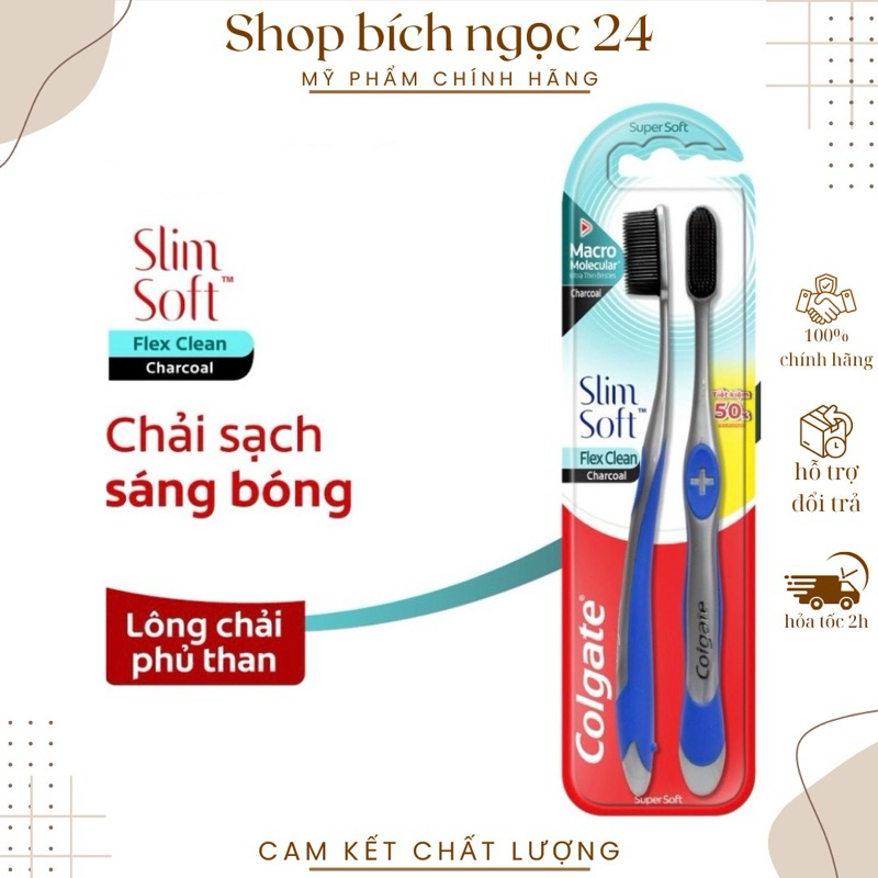 Bàn chải Colgate - Flex Clean, bàn chải,  lông chải nguyên khối bộ đôi và đơn