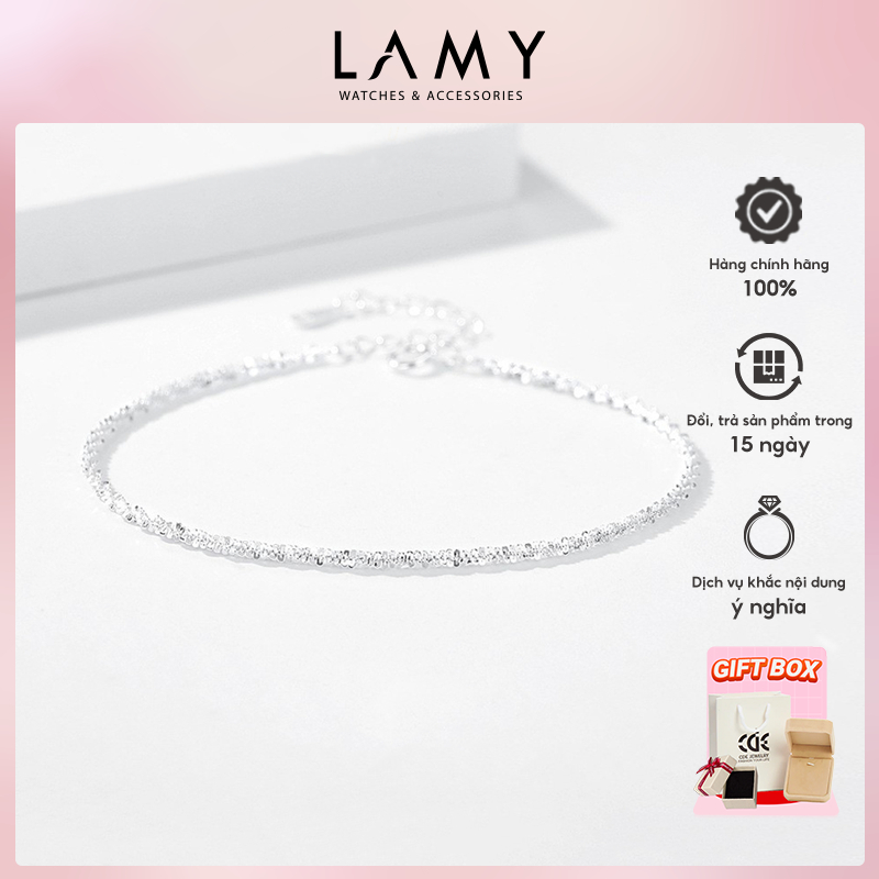 Ảnh Lắc chân bạc CDE Twinkle Silver Anklet CDE9008SV - Lắc chân nữ Lamy bạc S925 cao cấp 1